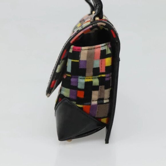 CHANEL Shoulder Bag Velor Gold Multicolor CC Auth 120922 - Picture 5 of 15